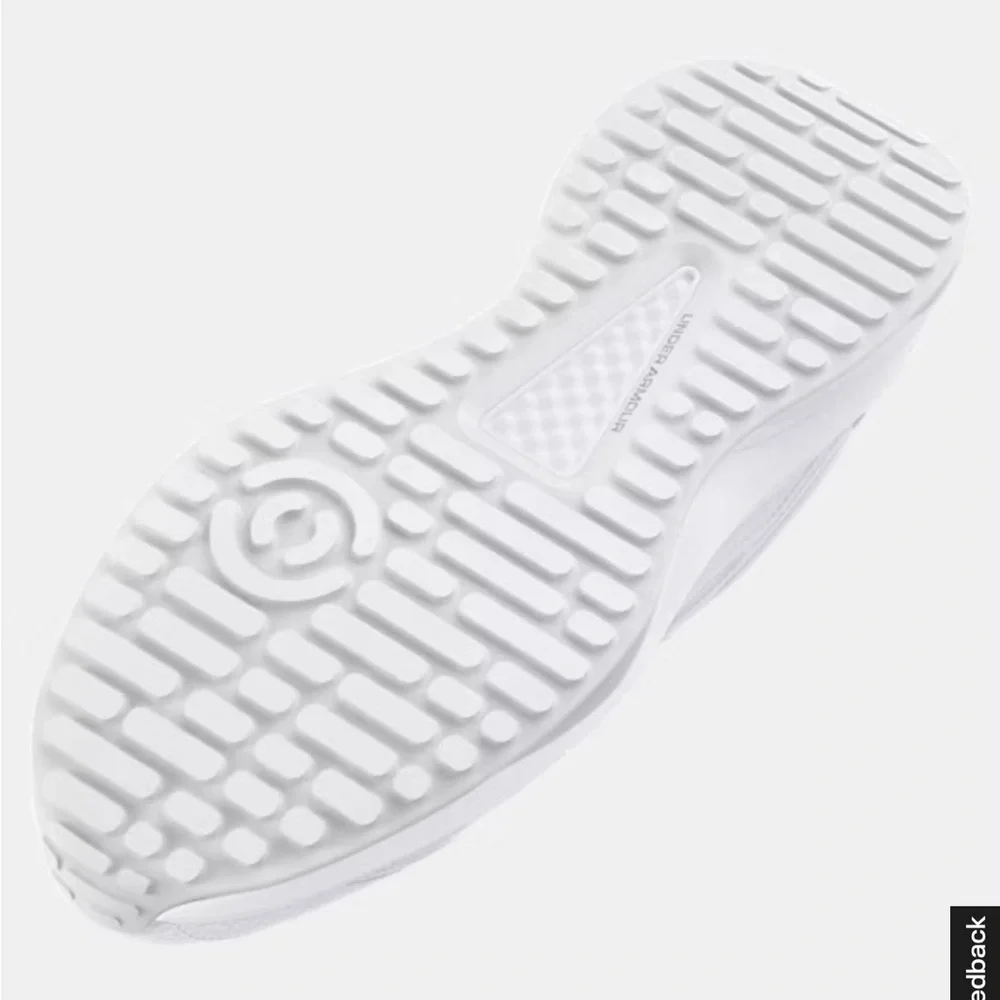 Extra wide!! 4E Under Armour Edge Lthr white Athletic Sneakers - Picture 5 of 14